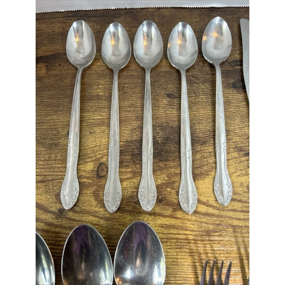 Hampton Hall Carolyn Stainless Flatware Mixed Lot 23 Pc Replacement Set Vintage